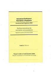 International Certificate of Vaccination. Международный Прививочный Сертификат